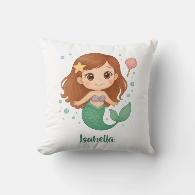Almofada Simple cute little mermaid (Frente)