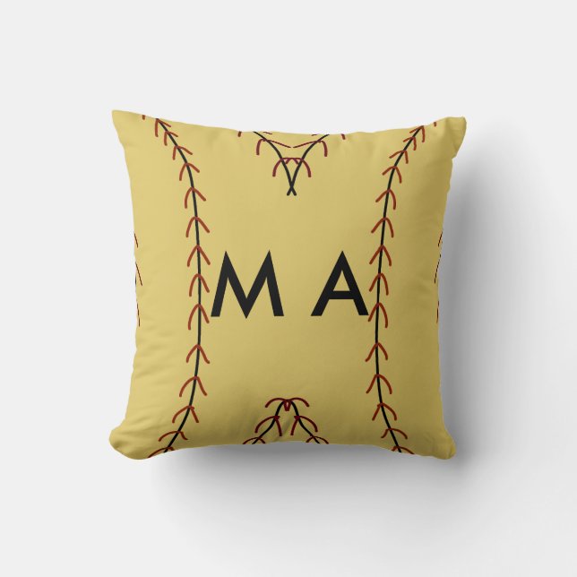 Almofada Simple monogram add your name letter man minimal t (Frente)