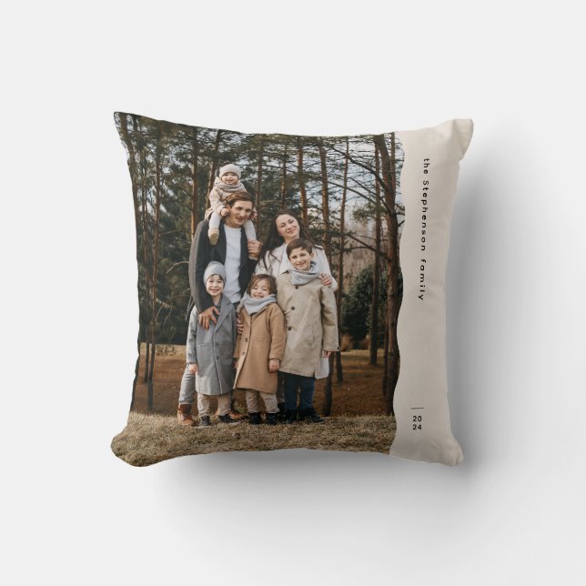 Almofada Simples borda de onda moderna, um ponto de foto ne (Frente)