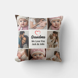 Almofada Simples e Chic | Colagem de Fotos do Coração para 