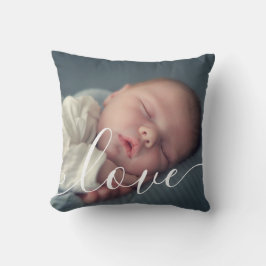 Almofada Simples e Elegante 2 Fotos Script Amor