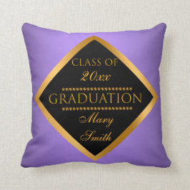 Almofada Simples e Moderno Personalizar Roxo Dourado