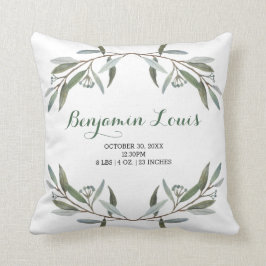 Almofada Simples Eucalipto Greenery Novas Estatísticas de N