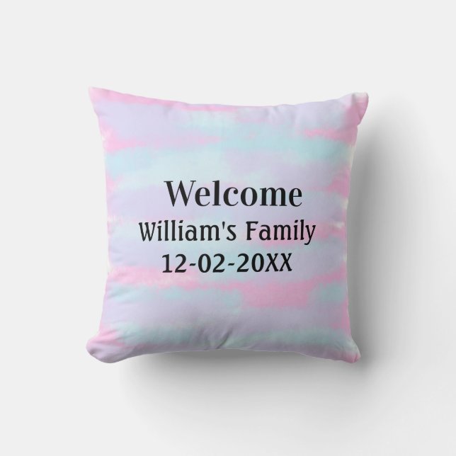 Almofada simples logotipo monograma mínimo personalizado be (Frente)