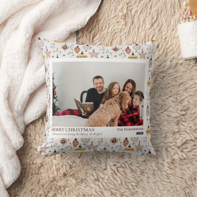 Almofada Simples Natal de Recém-Casados Felizes Foto (Cobertor)