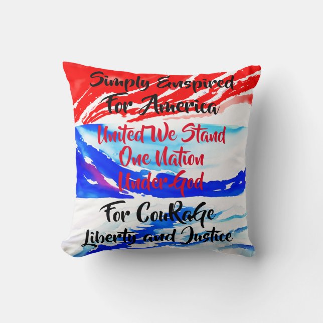 Almofada Simplesmente Envolvido Para A América Personalizáv (Frente)