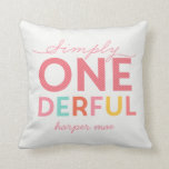 ALMOFADA SIMPLESMENTE MARAVILHOSO<br><div class="desc">SIMPLESMENTE ONDEROSO. MARQUE SEUS PEQUENOS DIAS ESPECIAIS COM ESTILO NESTE PRIMEIRO ANIVERSÁRIO DESIGN. PARTE DE UMA COLEÇÃO.</div>