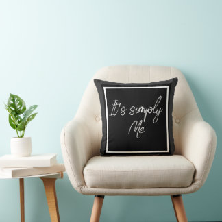 Almofada Simply Me – Elegant Black Simple Coussins