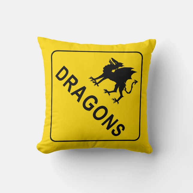 Almofada Sinal de Alerta de Dragão (Frente)