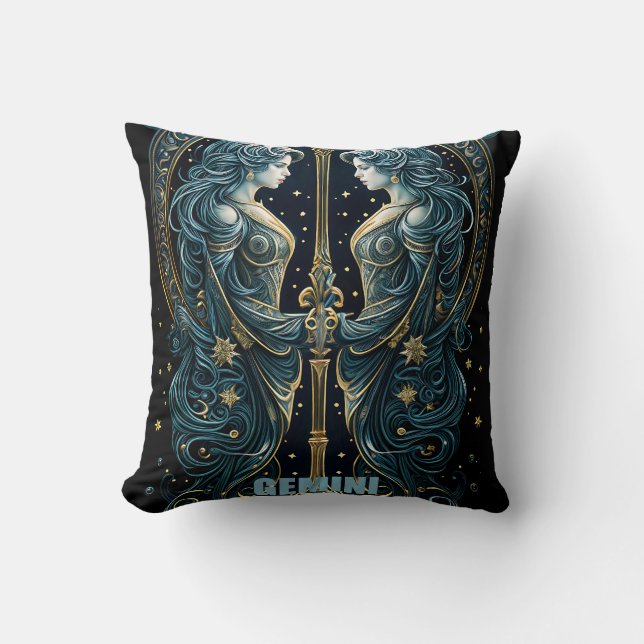 Almofada Sinal de astrologia Gemini (Frente)