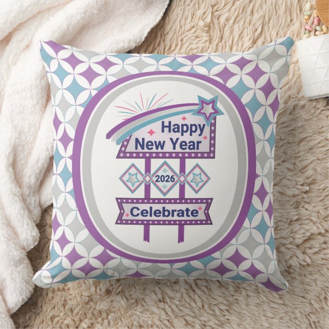 Almofada Sinal de Feliz ano novo Retroativo - Comemorar a M (Cobertor)
