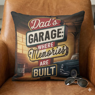 Almofada Sinal de pai de Garage Retro Vintage Automotive