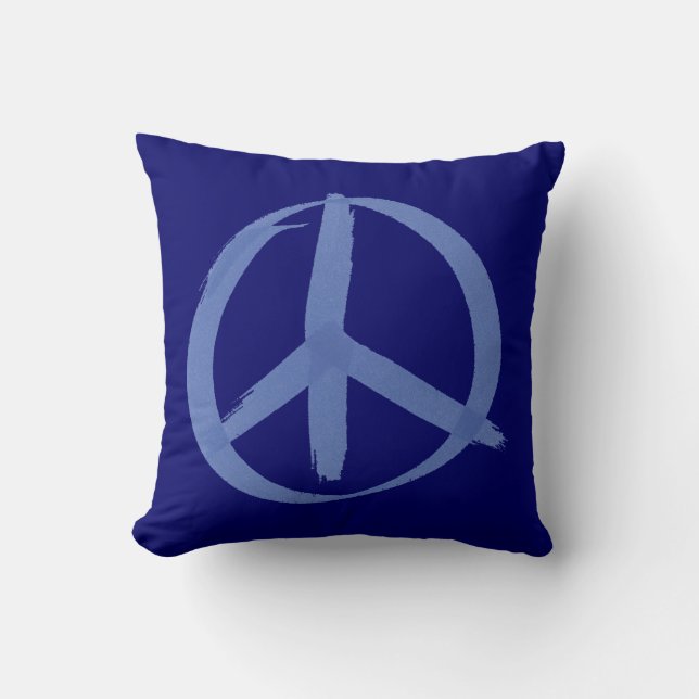 Almofada Sinal de Paz Azul (Frente)