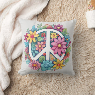 Almofada Sinal de Paz Boho Hippy 60 70