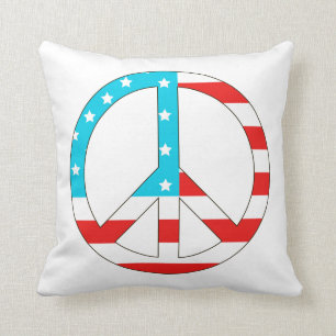 Almofada Sinal de Paz de Bandeira Americana