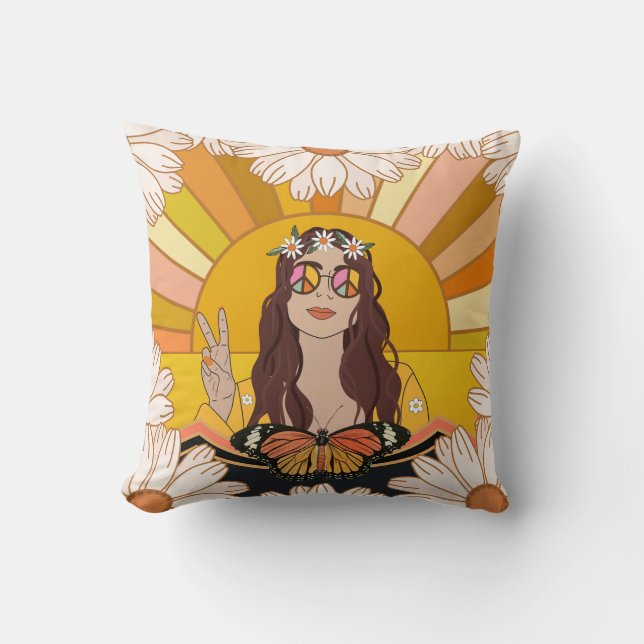 Almofada Sinal de Paz e Borboleta (Frente)