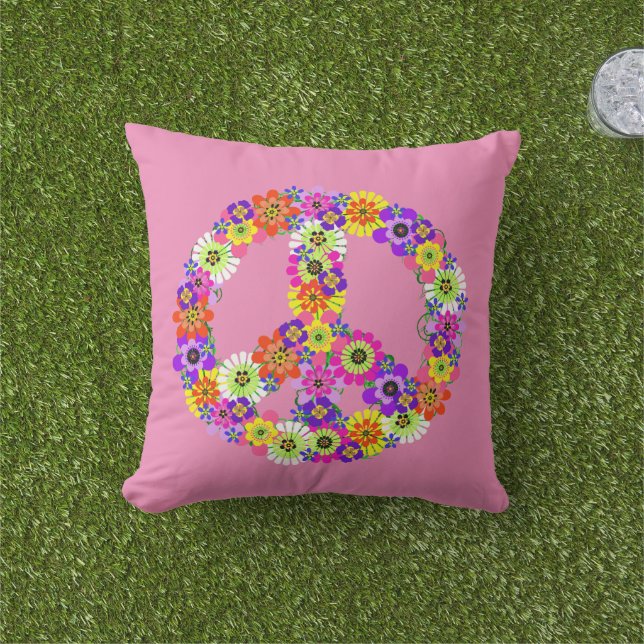 Almofada Sinal de Paz Floral a Rosa (Grama)