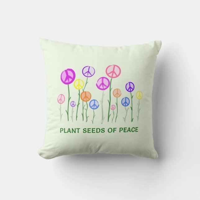 Almofada Sinal de Paz Flores (Frente)