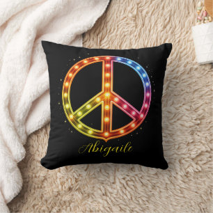 Almofada Sinal de Paz Luzes de Neon Unisex