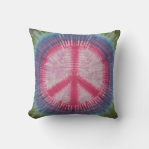 Almofada Sinal de paz rosa Tie Dye Travesseiro americano Mo