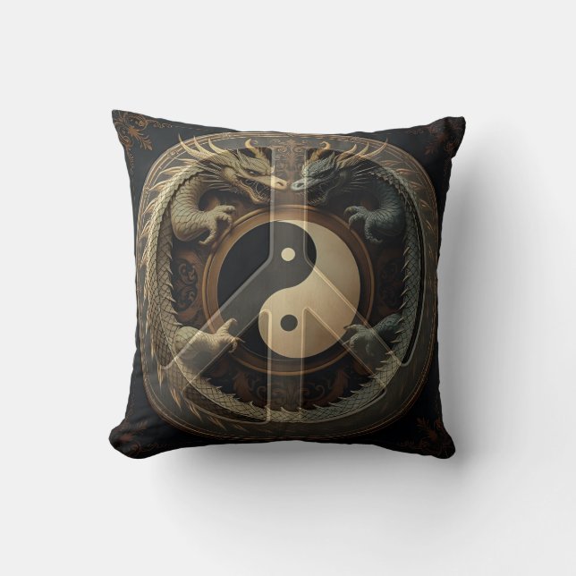 Almofada Sinal de Paz Yin Yang  (Frente)
