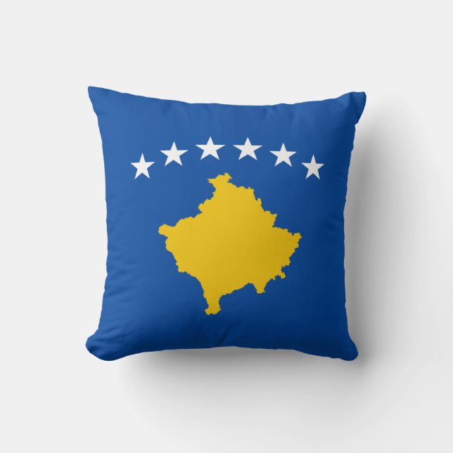 Almofada Sinalizador do Kosovo x Travesseiro de Sinalizador (Frente)
