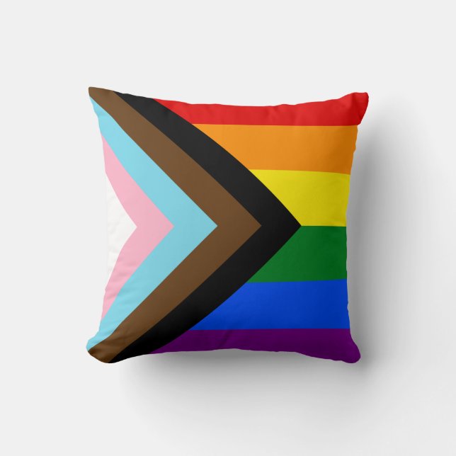 Almofada Sinalizador do Orgulho de Progresso (Frente)
