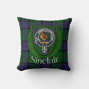 Almofada Sinclair Scottish Clan Tartan Crest