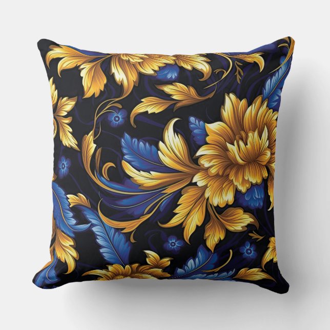 Almofada Sinfonia Botânica Sapphire Starlit (Frente)