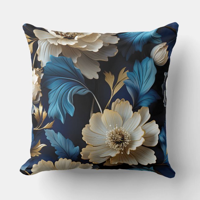 Almofada Sinfonia Botânica Sapphire Starlit (Frente)