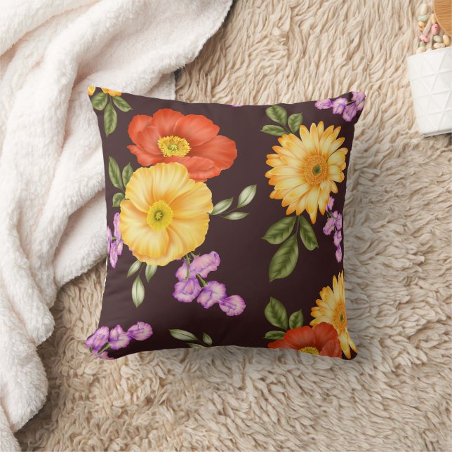 Almofada Sinfonia de Outono - Design Floral (Cobertor)