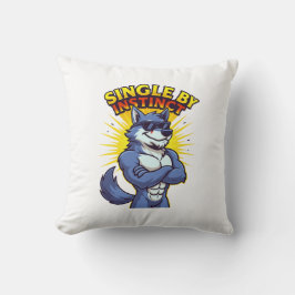 Almofada Single by Instinct – Cool Wolf Cartoon Funny