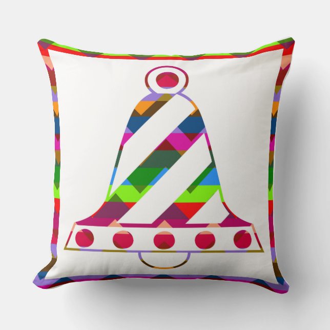 Almofada Sinos de Natal Multicolores (Frente)