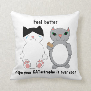 Almofada Sinta-Se Melhor Personalizar Engraçado Com Gato