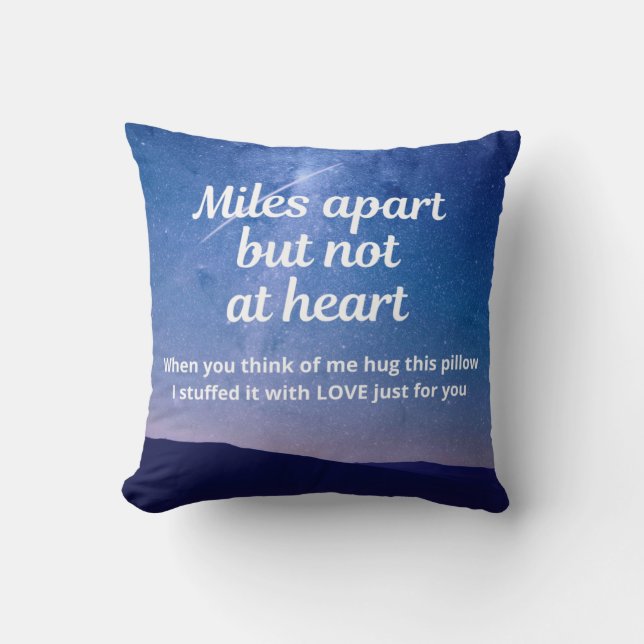 Almofada Sinto saudades do seu travesseiro - Mande um abraç (Frente)