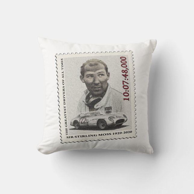 Almofada Sir Stirling Moss Stamp (Frente)