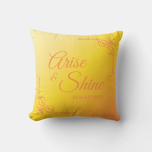 Almofada Sise & Shine Isaiah 60:1 Amarelo sunshine (Frente)