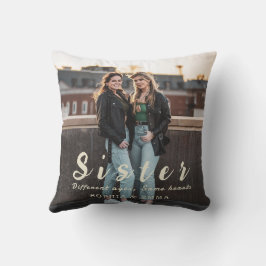 Almofada Sister Photo Collage Pillow – Same Hearts Always