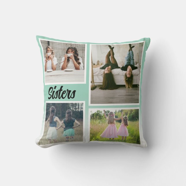 Almofada Sisters Photo Collage. The Best Kind of Therapy (Frente)