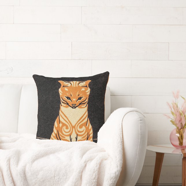 Almofada Sitting Ginger Cat por Julie de Graag (Sofá)
