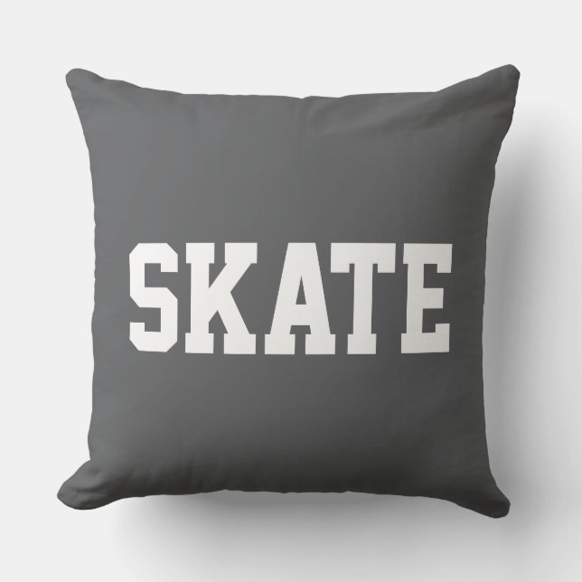 Almofada SKATE Negrito Atlética Texto Branco em Cinza Moder (Frente)