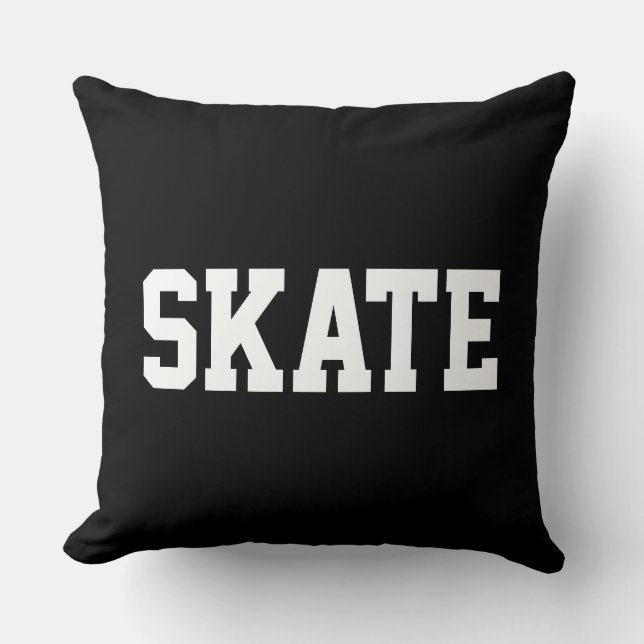 Almofada SKATE Negrito Atlética Texto Branco em Preto Moder (Frente)