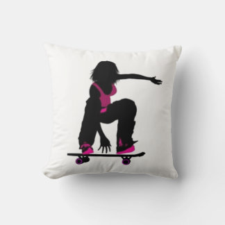 Almofada Skater Girl White e Travesseiro Rosa