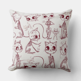 Almofada Skeleton Cat Fish Skeleton Leggings Ósseas