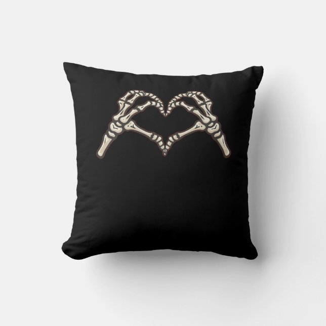 Almofada Skeleton Hand Hearts Design (Frente)