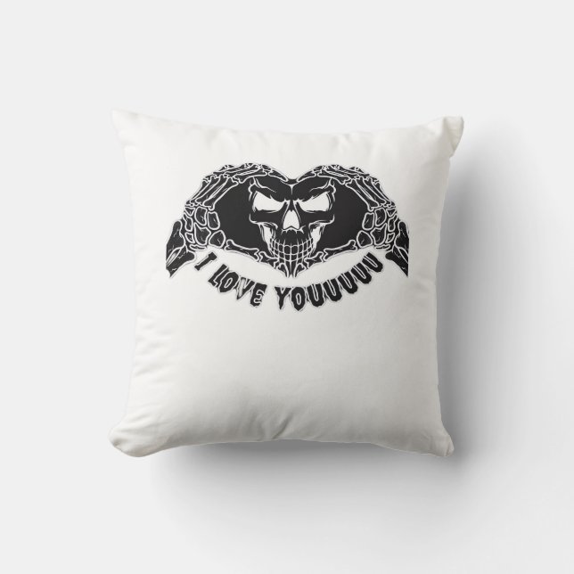 Almofada Skeleton Hands Skull, Design Halloween Para Backgr (Frente)