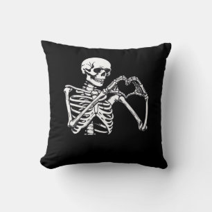 Almofada Skeleton Heart Hands Sinal Halloween Costume Trend