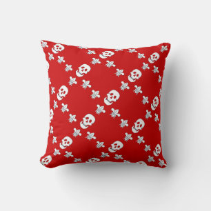 ALMOFADA SKULL E FLEUR DE LISE JOLLY ROGER FLAG,