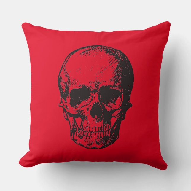Almofada Skull Red Pop Art (Frente)