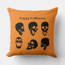 Skulls Halloween Travesseiro decorativo